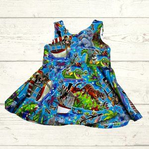 Boutique Disney Jungle Cruise Sleeveless Peplum Dress